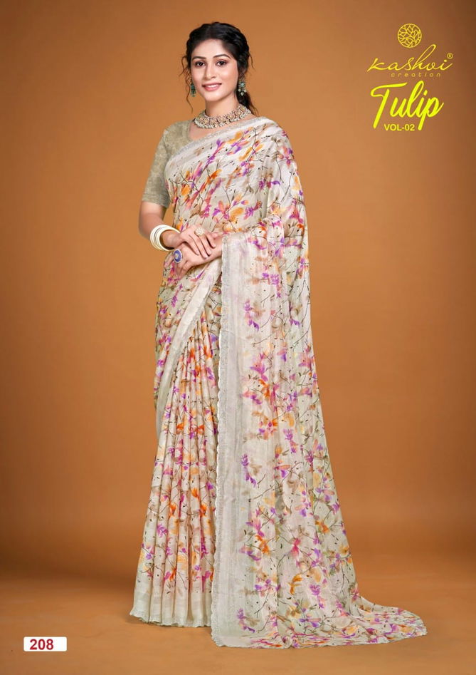 Tulip Vol 02 By Kashvi Rimzim Printed Daily Wear Sarees Wholesale Price in Surat